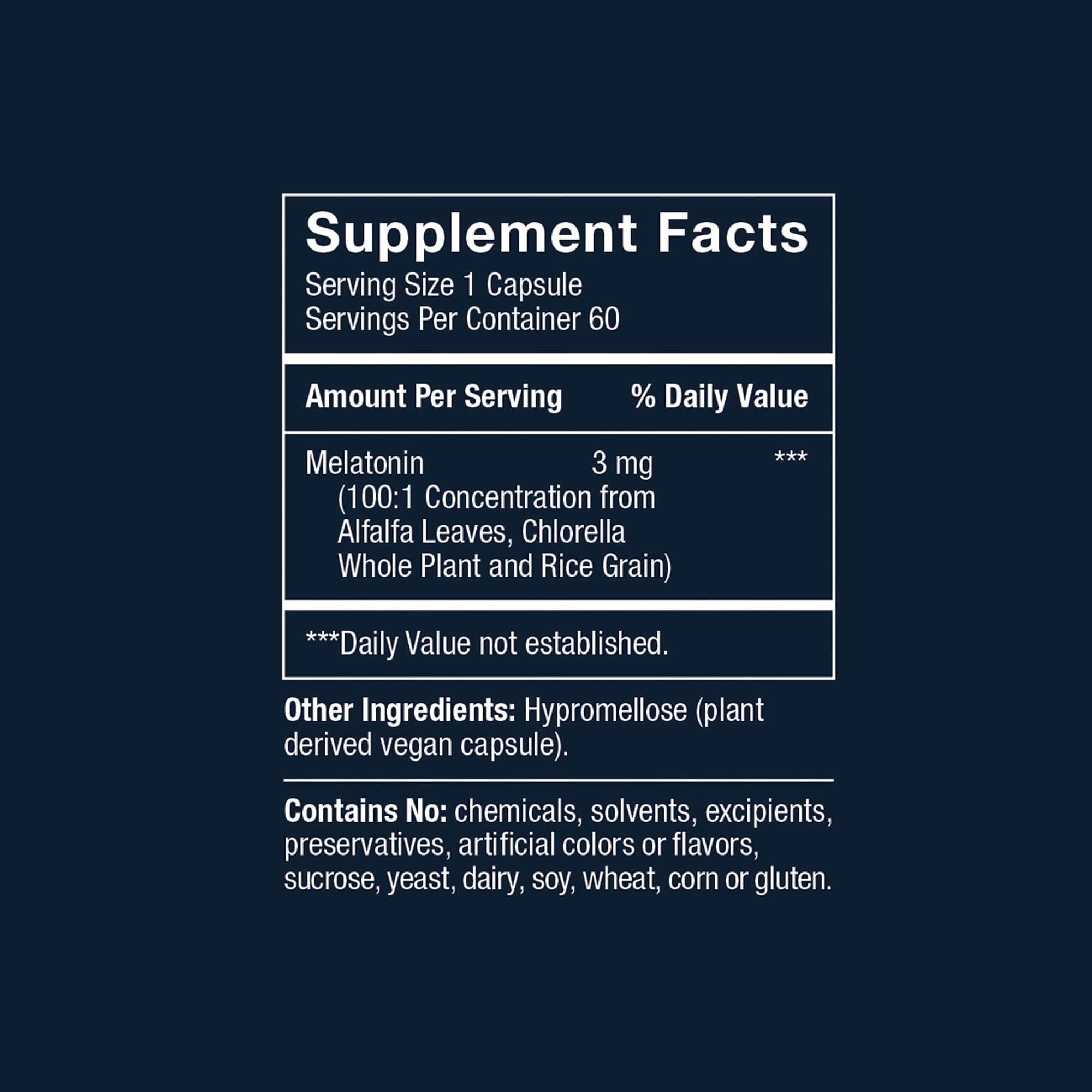 Herbatonin 3mg Plant-Based Melatonin | Sleep & Circadian Support | 60 Vegan Capsules