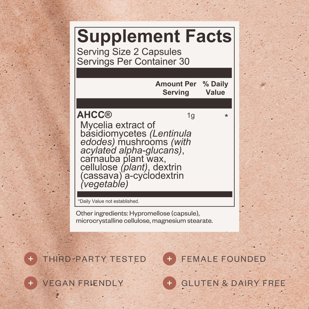SHII AHCC Daily Immunity – 30-Day Supply | Vegan, Gluten-Free Immune Support