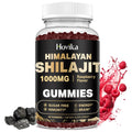Shilajit Gummies 1000mg – 85+ Trace Minerals | Ashwagandha, Turmeric, Black Pepper | Sugar Free Raspberry 60 Count