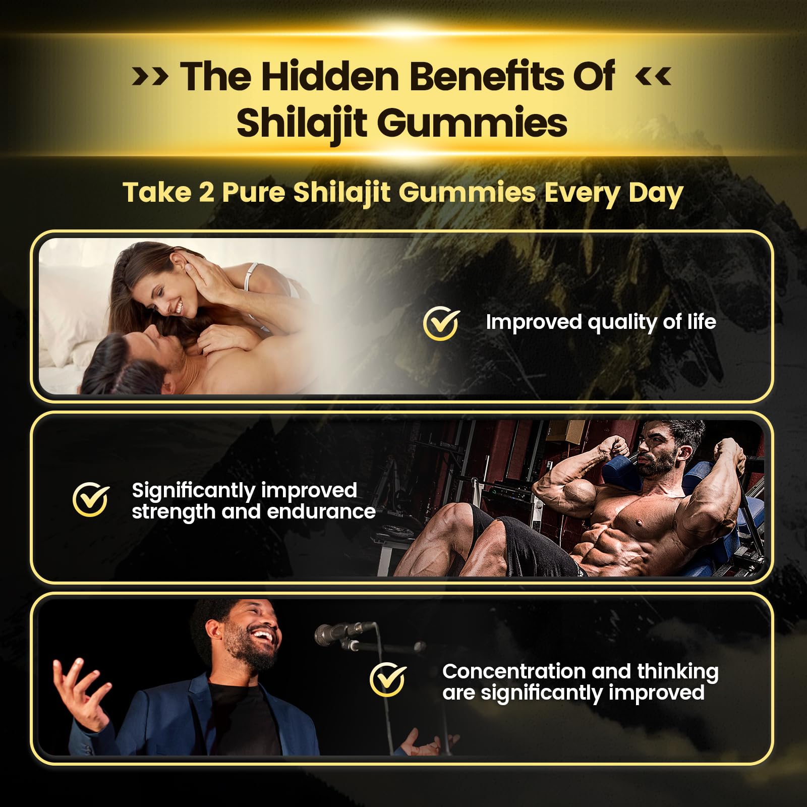 Shilajit Gummies, Shilajit for Men & Women | 4000mg High Potency 10-in-1 Formula with Pure Himalayan Shilajit, Ashwagandha, and 75% Fulvic Acid | Sugar-Free Vegan, 85+ Trace Minerals