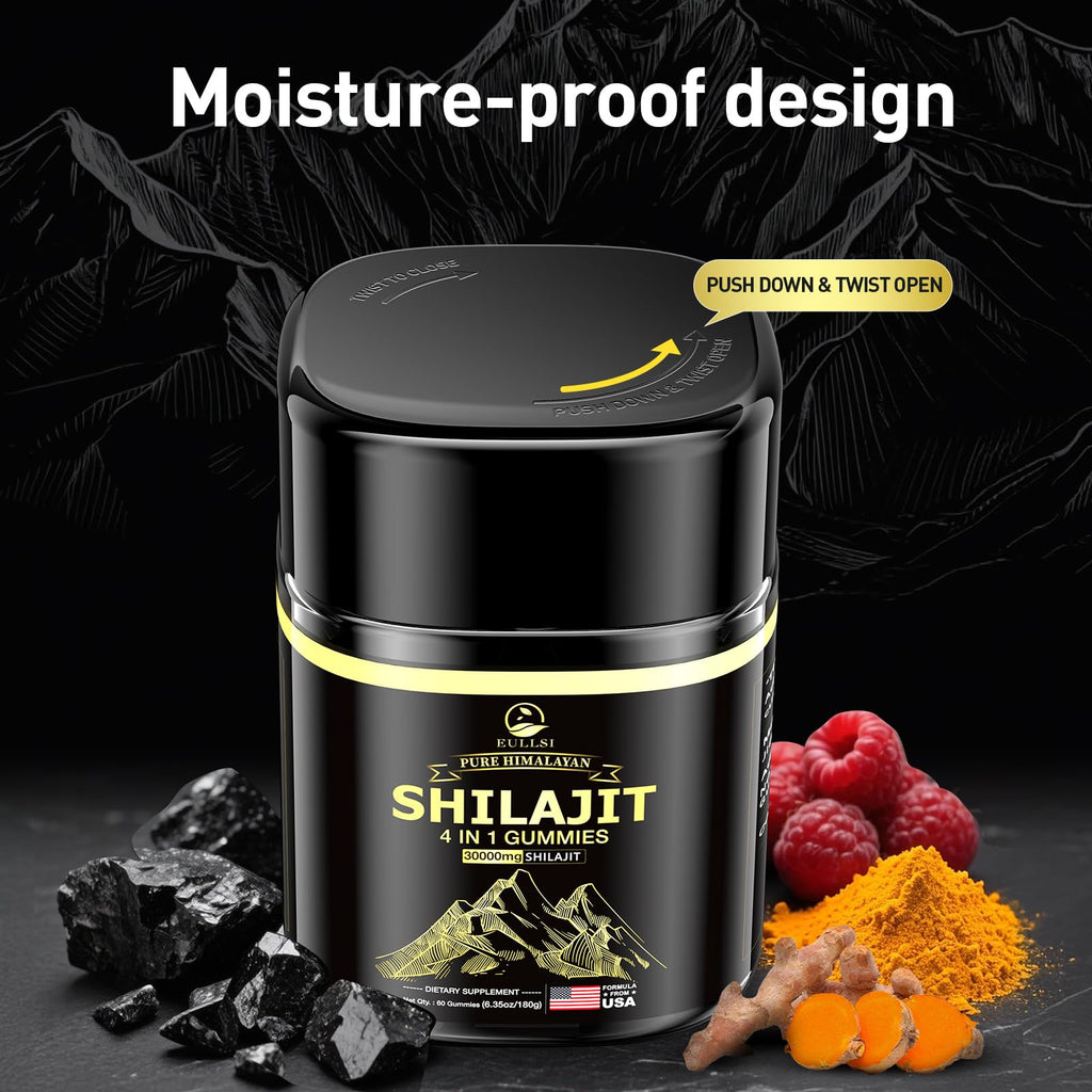 Pure Himalayan Shilajit Gummies with Ashwagandha – 120 Count