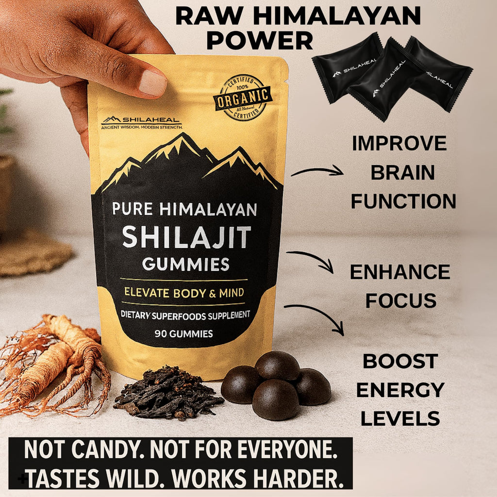 Shilajit Gummies – Natural Himalayan Shilajit, 85+ Minerals, Lab-Tested, 90 Gummies