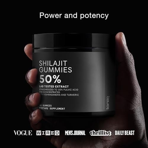 Shilajit Gummies 6000mg Equivalent (3X Stronger) – Himalayan Sourced + Ashwagandha + Turmeric – Lab Tested