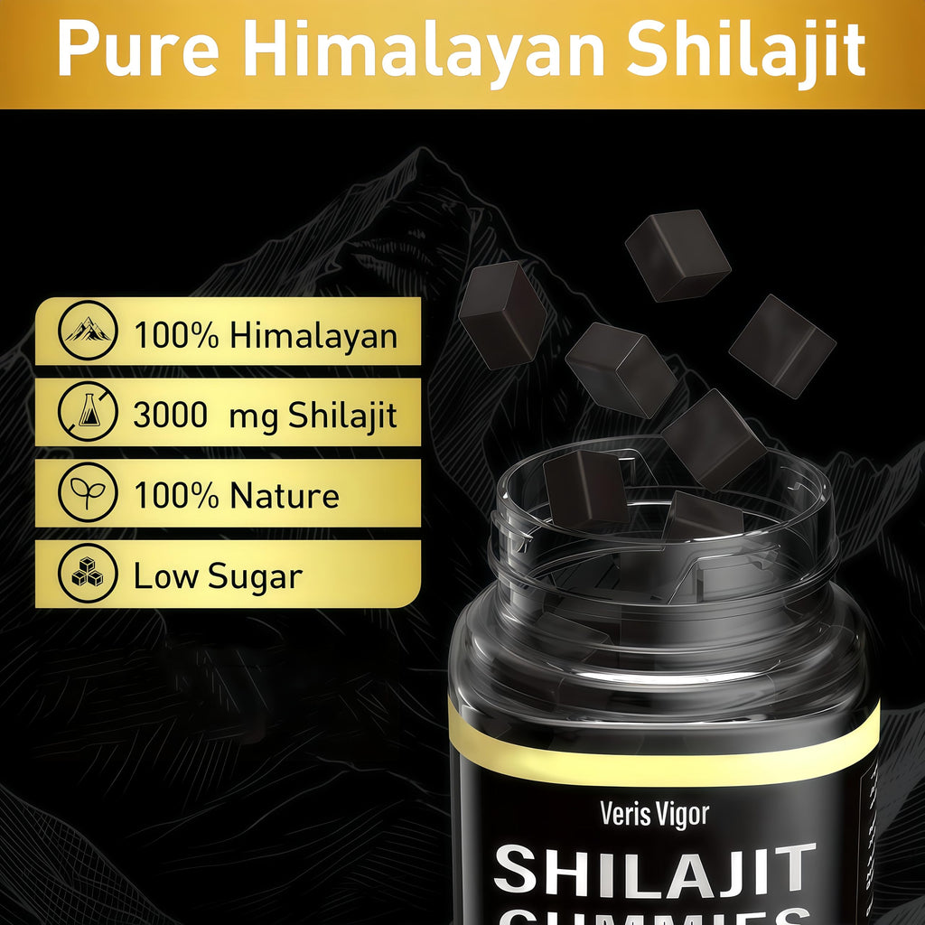Shilajit Gummies 3000mg – Himalayan Shilajit, Vegan, Energy