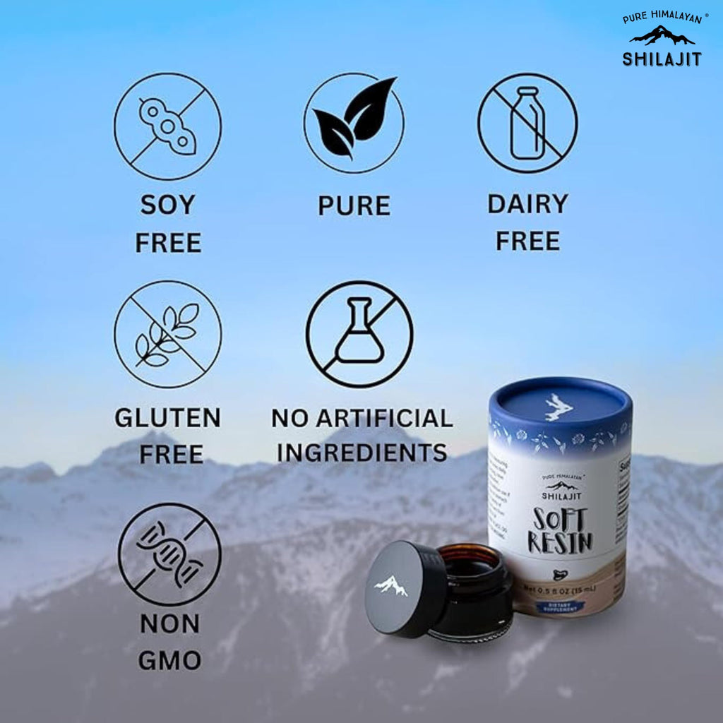 Himalayan Shilajit Soft Resin – Grade A, 15ml/0.5oz | 85+ Minerals & Fulvic Acid | Pure Himalyan Shilajit