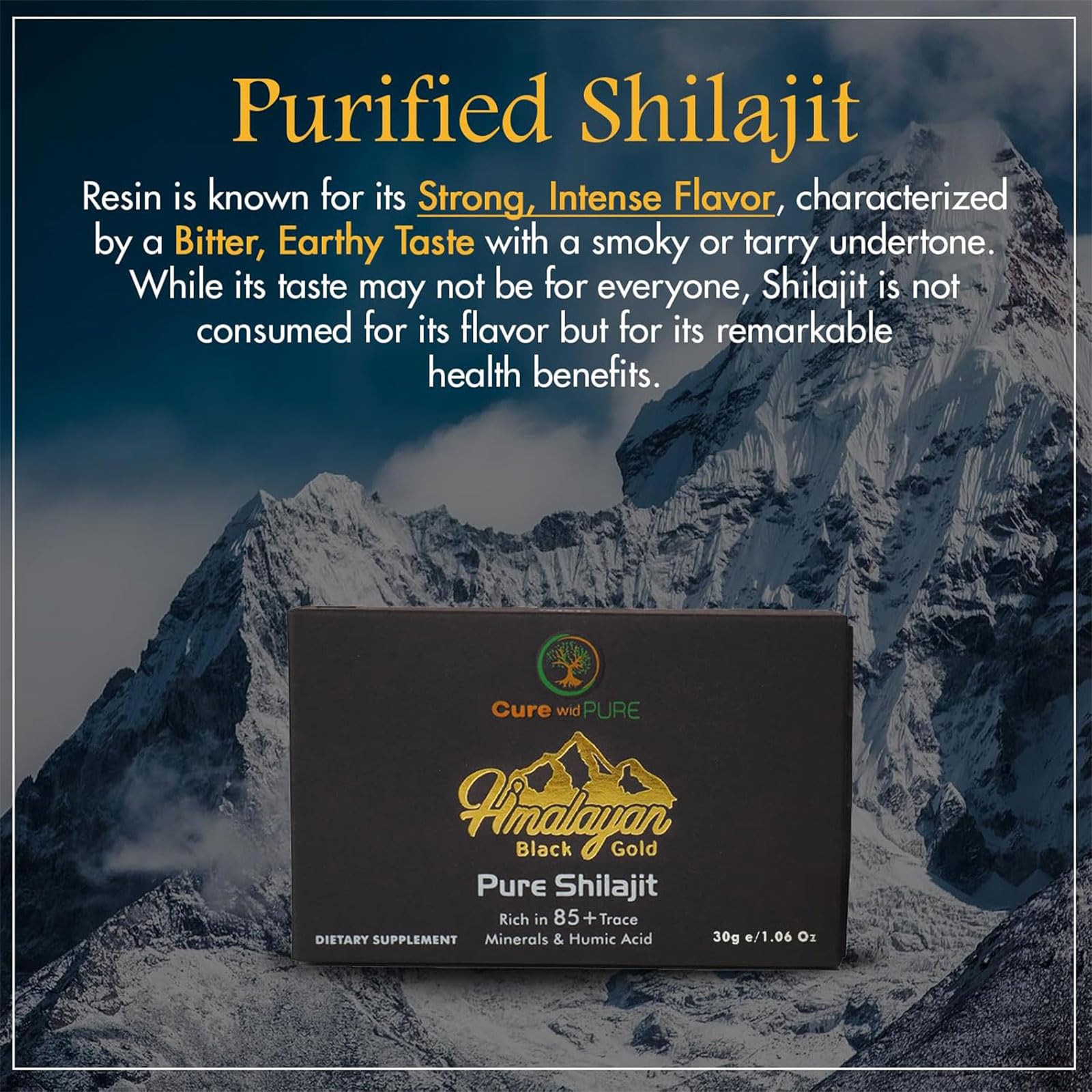 Pure Himalayan Shilajit – 94.5% Fulvic Acid, 500 mg (60 Servings) – USA Lab-Tested