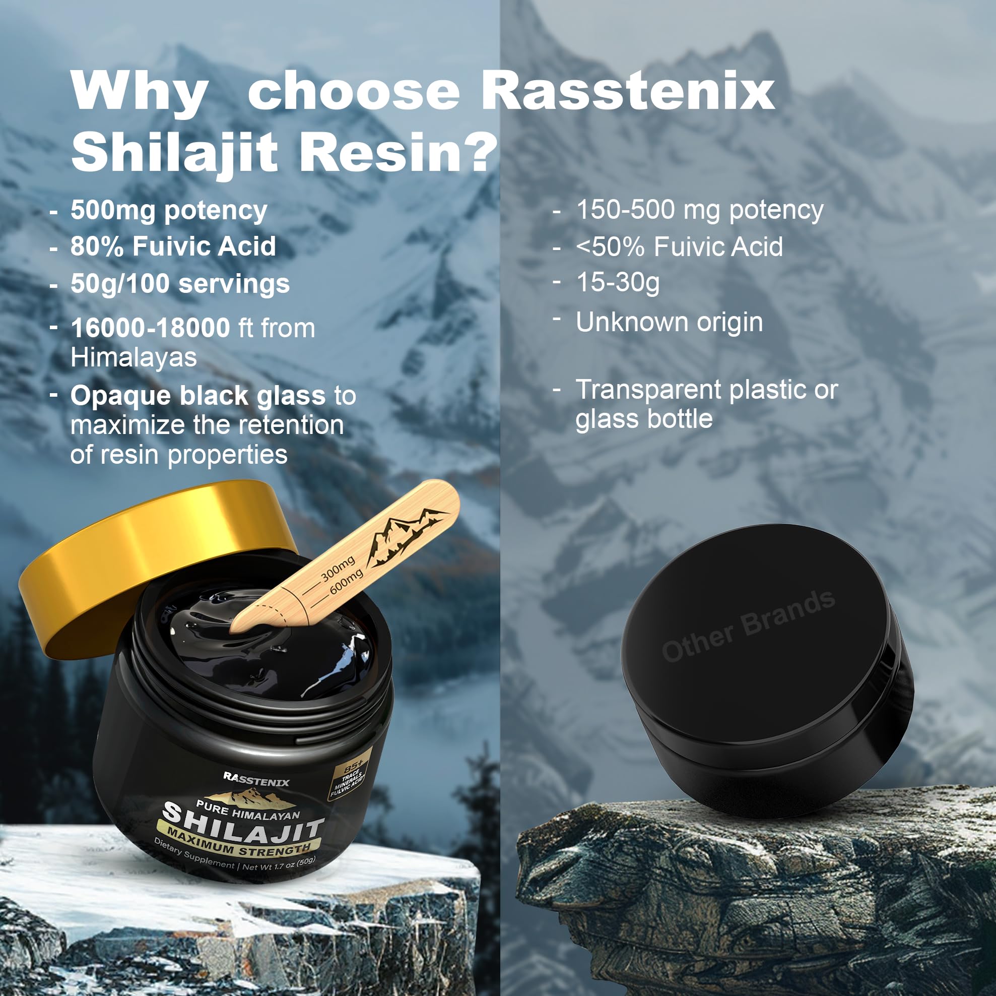 Shilajit Resin – Himalayan Organic Shilajit, 85+ Minerals, Energy & Immunity