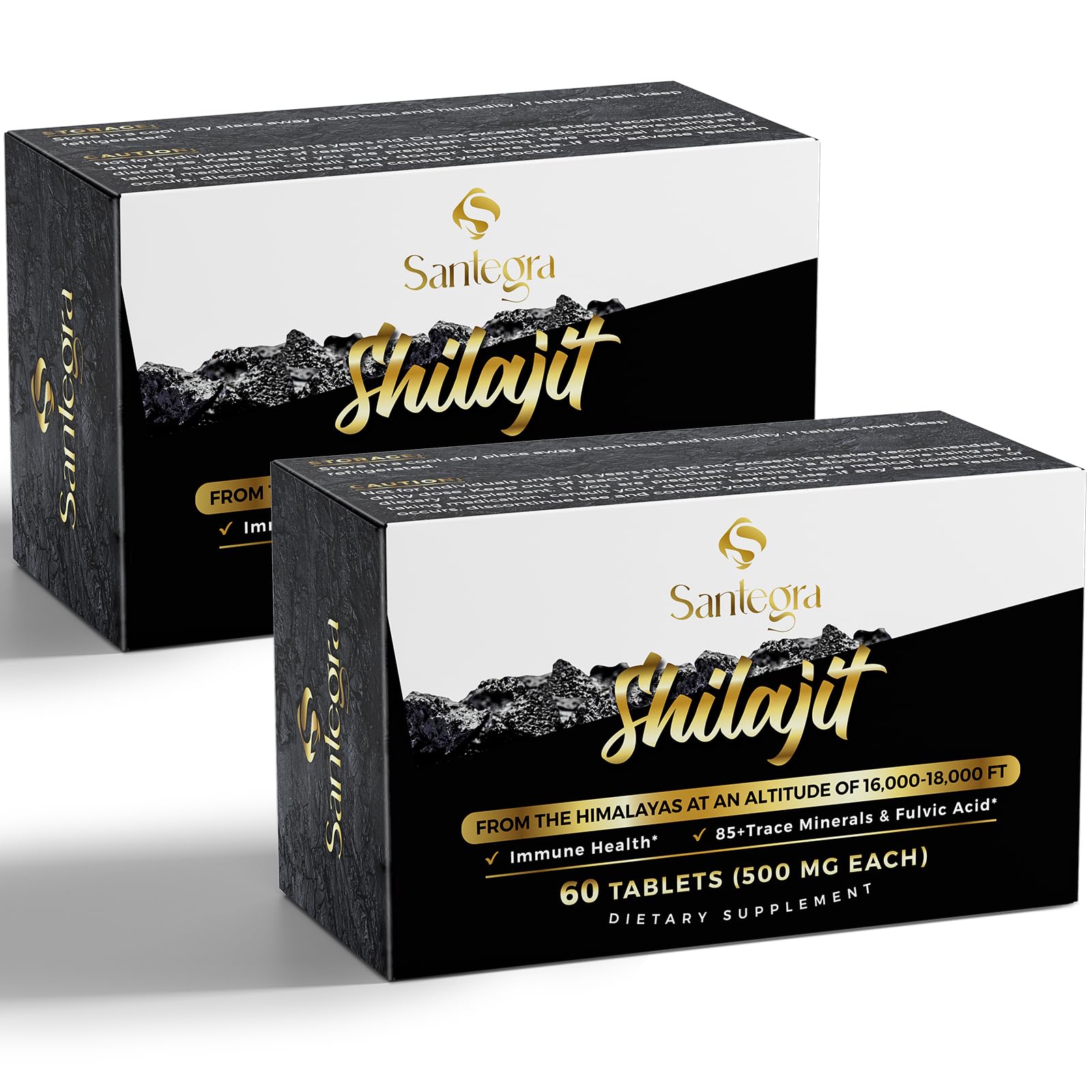 30,000 MG Shilajit Tablets — 100% Pure Himalayan Shilajit, 120 Count
