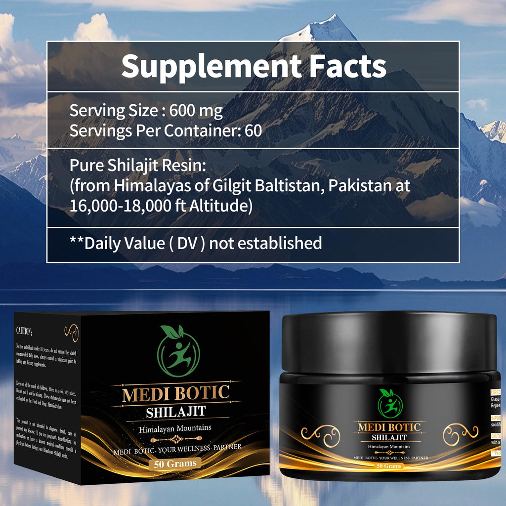 Shilajit Resin - Natural Energy & Immunity Boost | 75% Fulvic Acid, 85+ Minerals | 50g