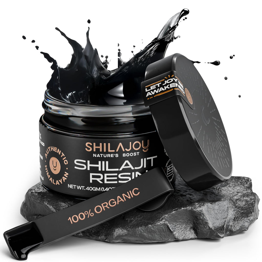 SHILAJOY Organic Shilajit Resin – Himalayan Gold, >75% Fulvic Acid, 85+ Minerals (40g)