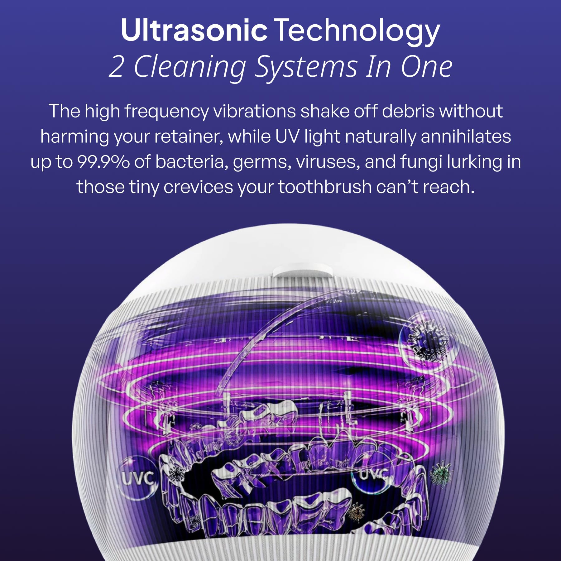 Swissklip ShinePod Ultrasonic Cleaning Pod | Retainer, Aligner & Mouth Guard Cleaner