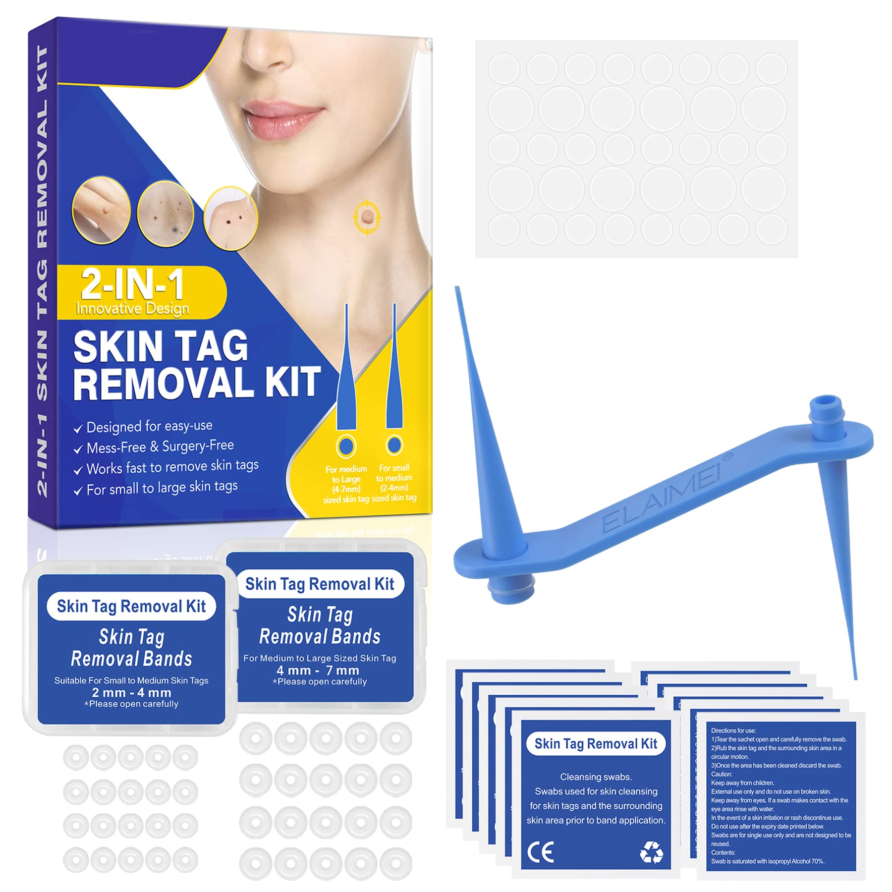 SHISUIZHE Skin Tag Remover – FDA-Cleared At-Home Skin Tag Removal Kit