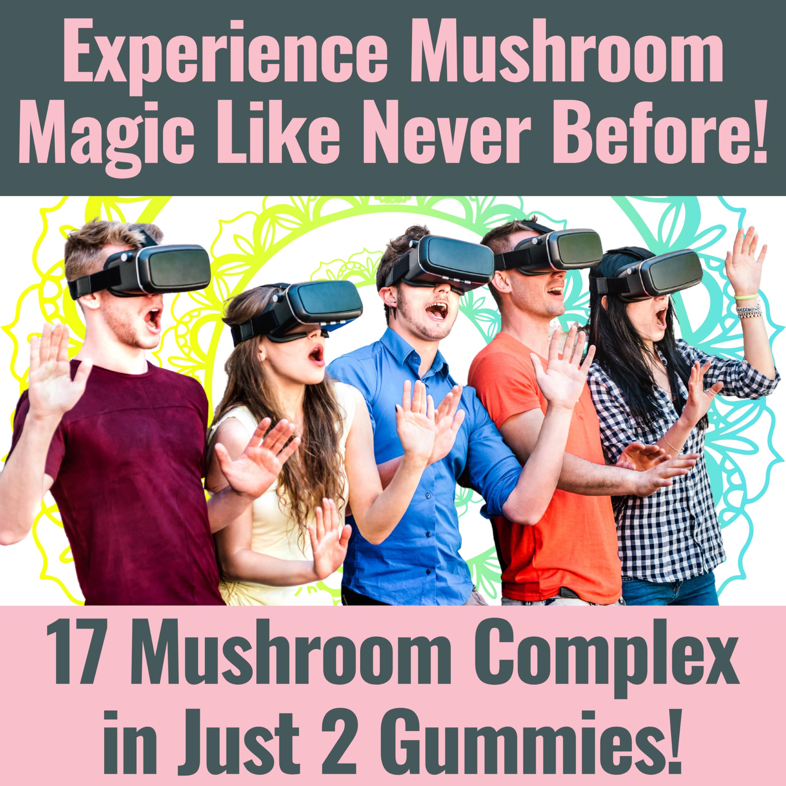 SHIZAM 17 Mushroom Complex Gummies for Adults – Immune Support with Lions Mane, Reishi & More
