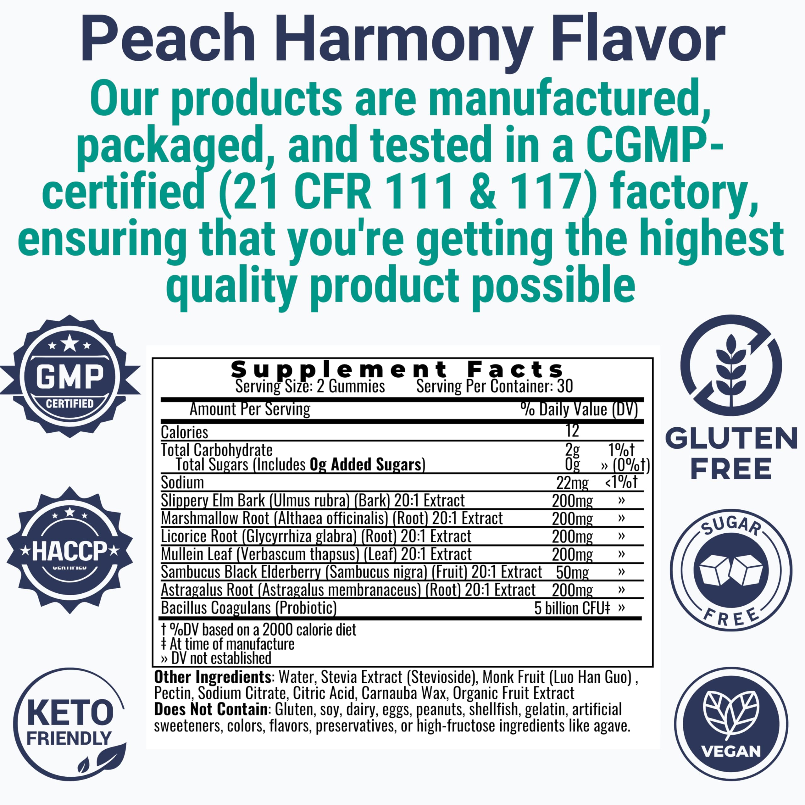 SHIZAM Gummies: Slippery Elm, Mullein, Elderberry & Probiotic – Sugar-Free, Keto, Vegan