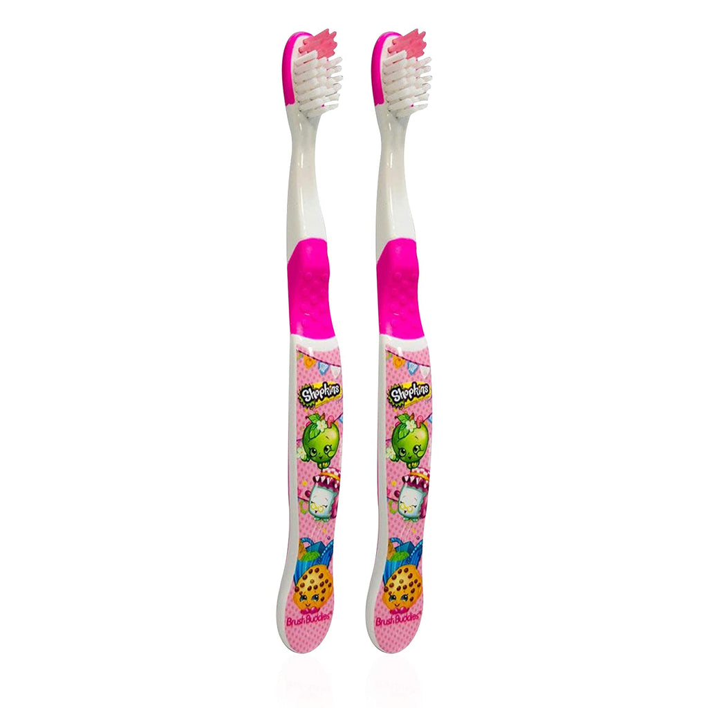 Brush Buddies 2 Piece Shopkins Toothbrush – Kids' Soft Bristle Set