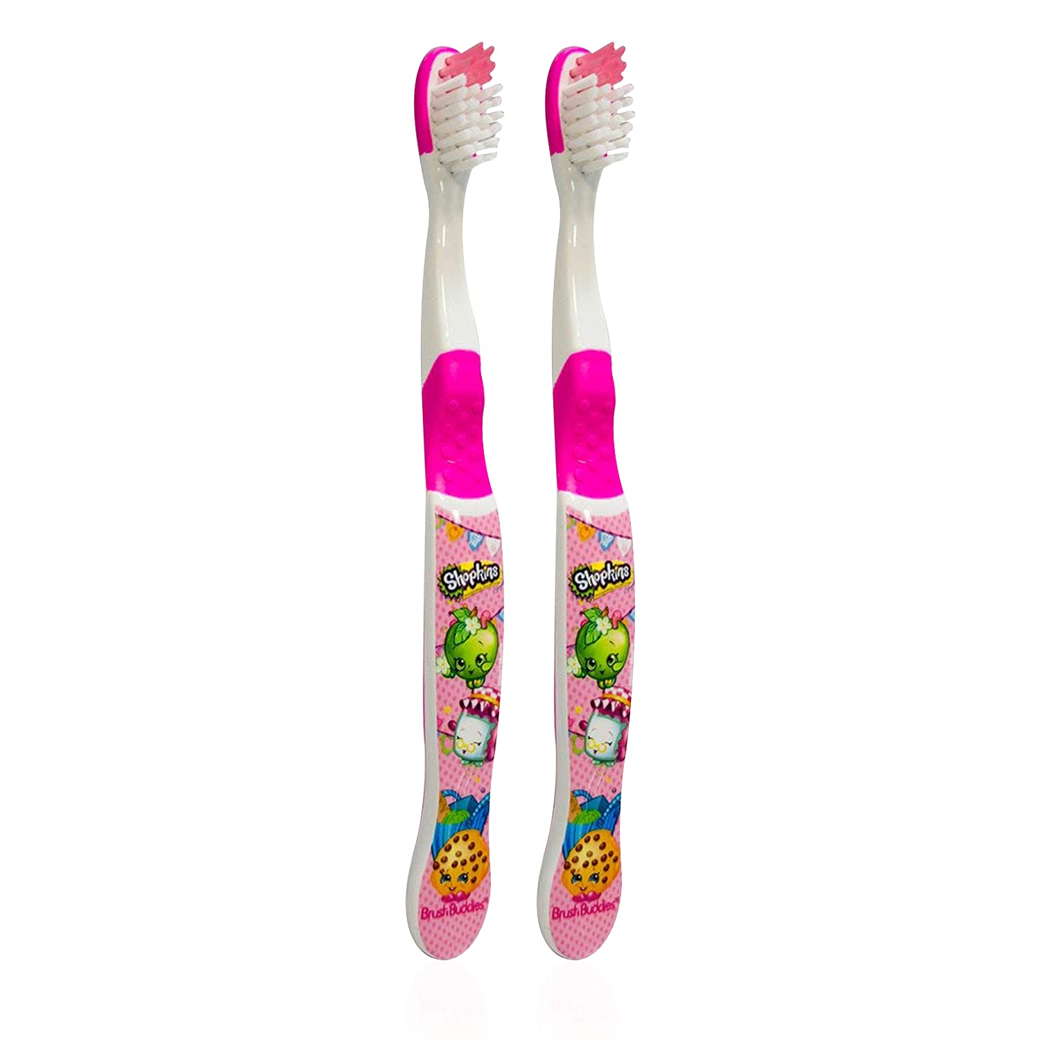 Brush Buddies 2 Piece Shopkins Toothbrush – Kids' Soft Bristle Set