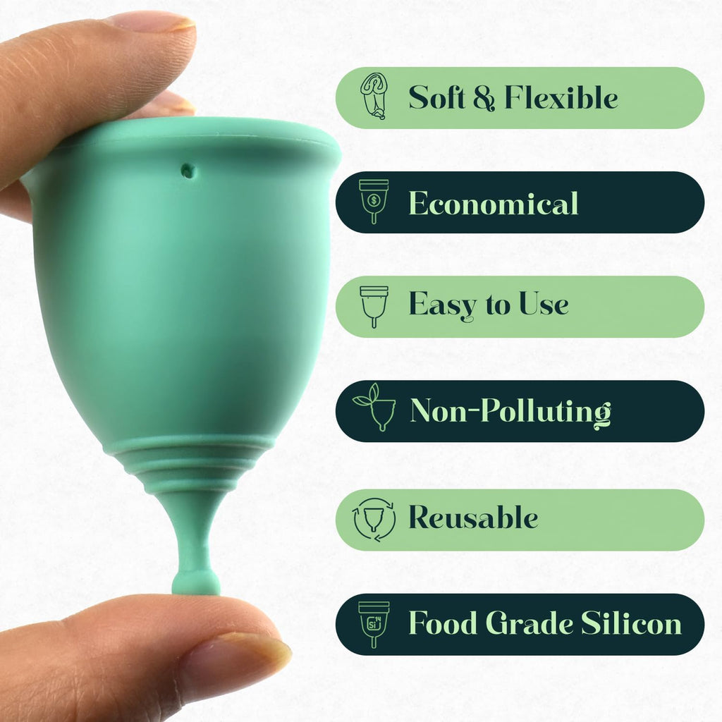 SHORDY Reusable Menstrual Cups (Small & Large) – 100% Silicone