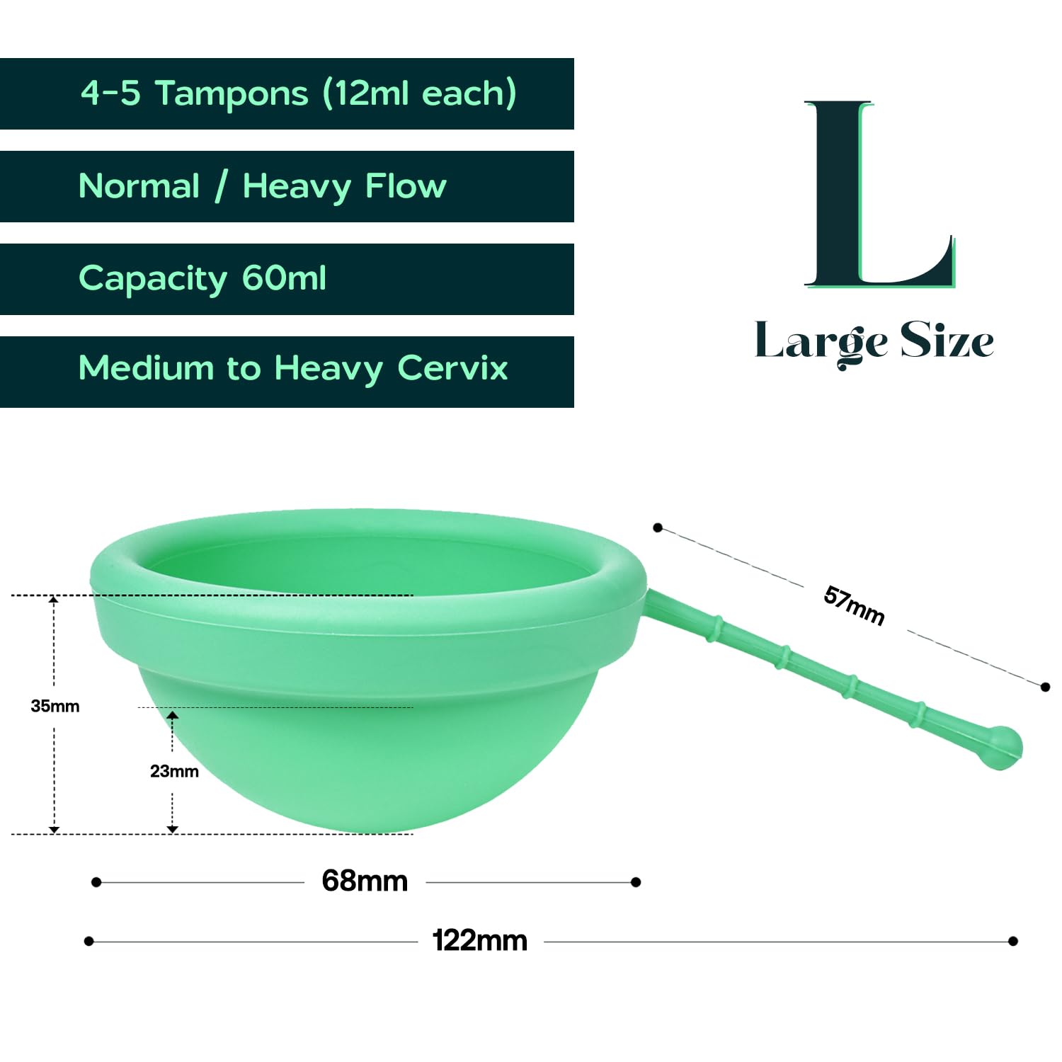 SHORDY Reusable Menstrual Disc (Large) – 100% Medical-Grade Silicone, Leak-Free & Eco-Friendly