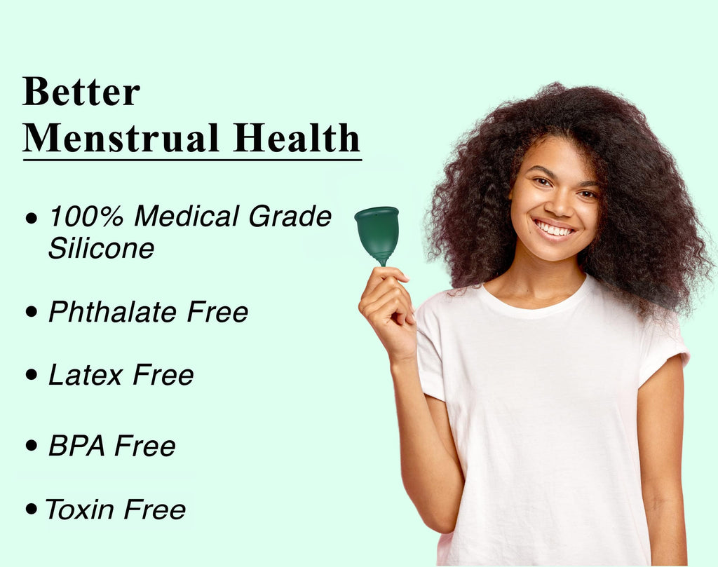SHORDY Reusable Menstrual Cups (Large) – Set of 2, Medical-Grade Silicone (Green)