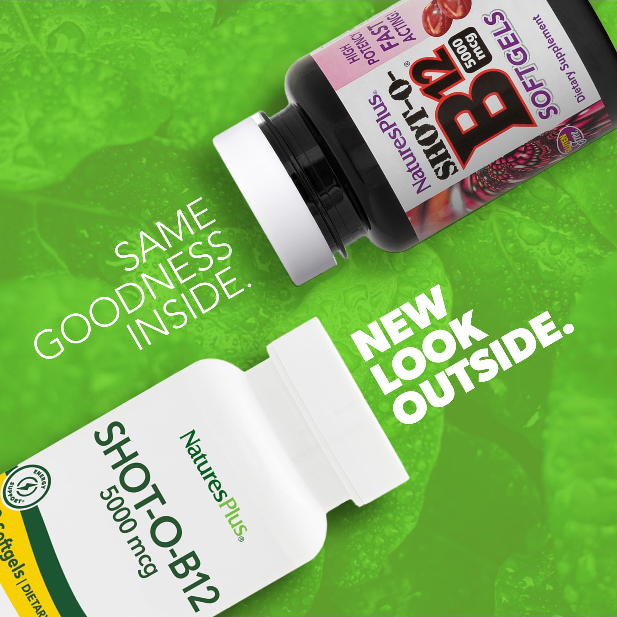 Natures Plus Shot-O-B12 5000 mcg - 30 Softgels | High Potency Vitamin B12