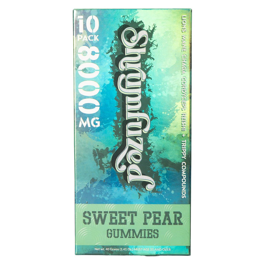 Shrumfuzed Proprietary Nootropic Gummy 3200mg – Lion's Mane, Reishi, Chaga & Cordycep Mushroom Blend (4, Sweet Pear)