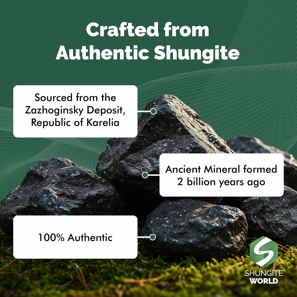 Shungite World Authentic Shungite Pyramid 150 mm – Chakra Energy & Grounding