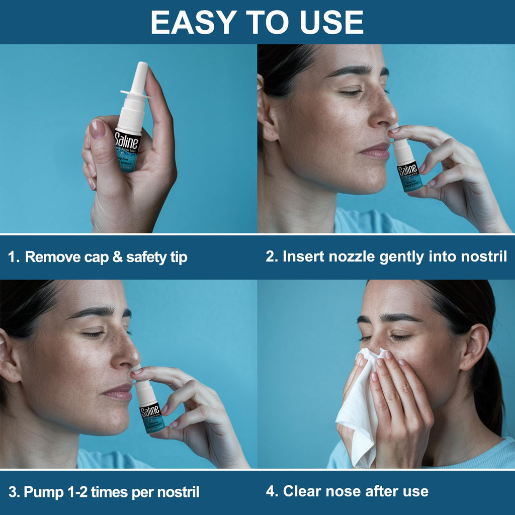 Shusher Care Saline Spray for Nose – 0.9% Isotonic Nasal Mist, 30ml (Pack of 3)