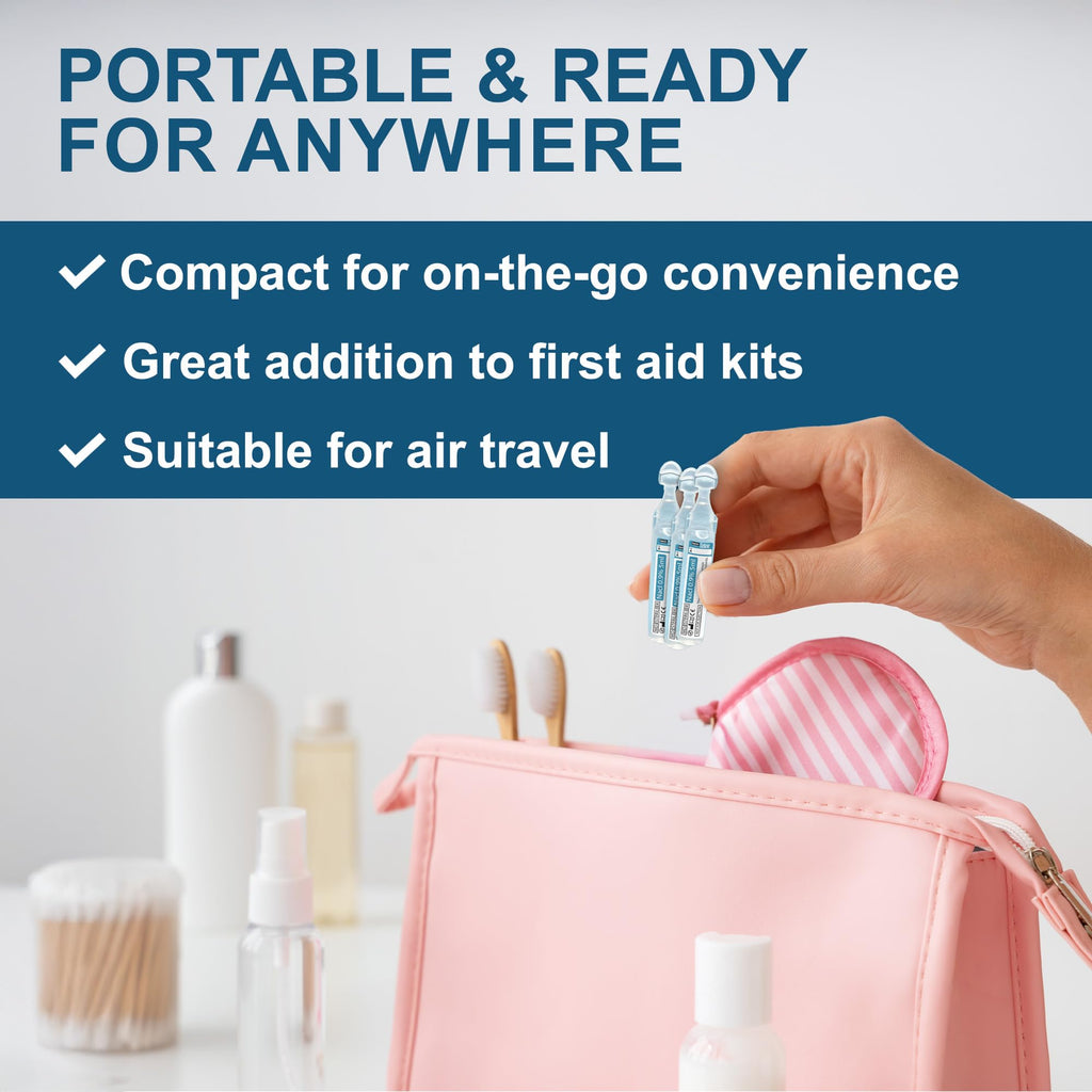 Shusher Care Saline Ampoules 0.9% – Nebulizer, Nasal Care & Wound Cleaning (50 Count, 5ml)