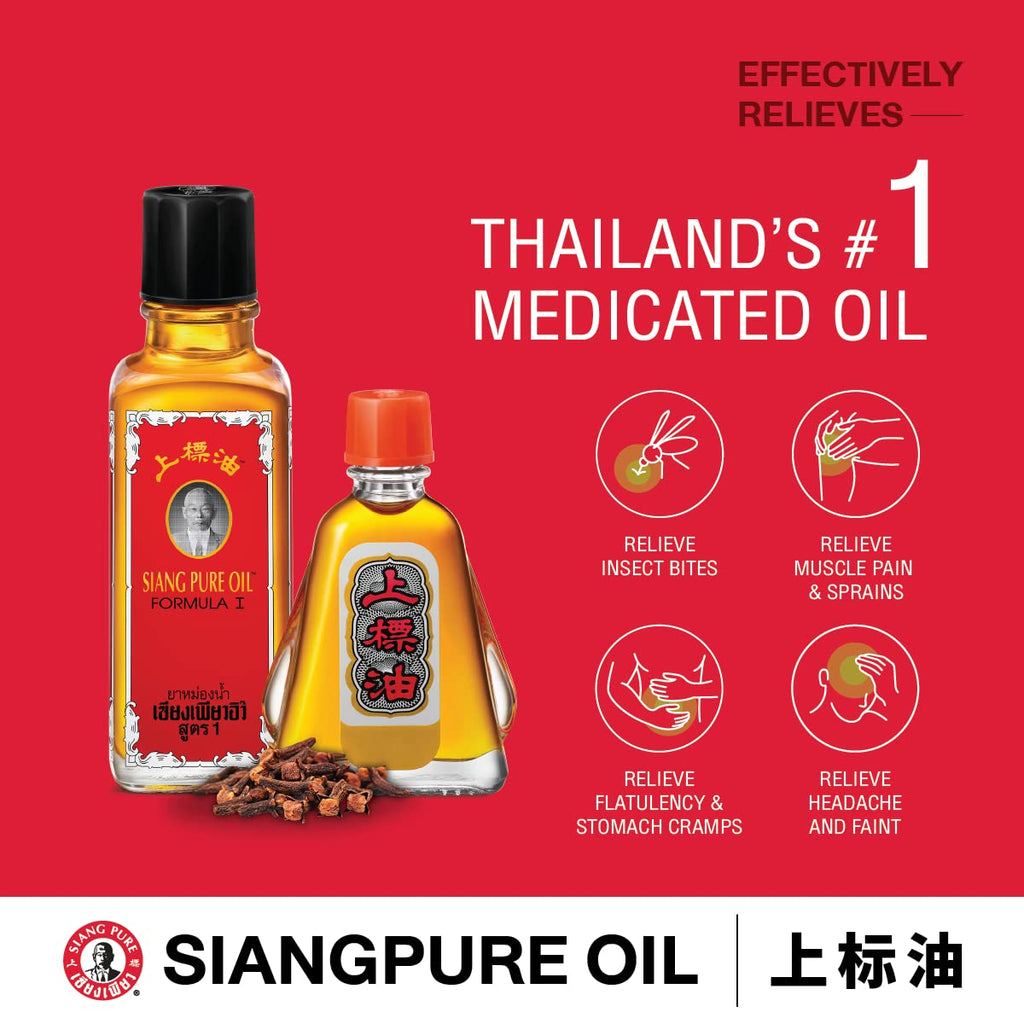 Siang Pure Oil Original Red Formula 25ml | Topical Relief Oil