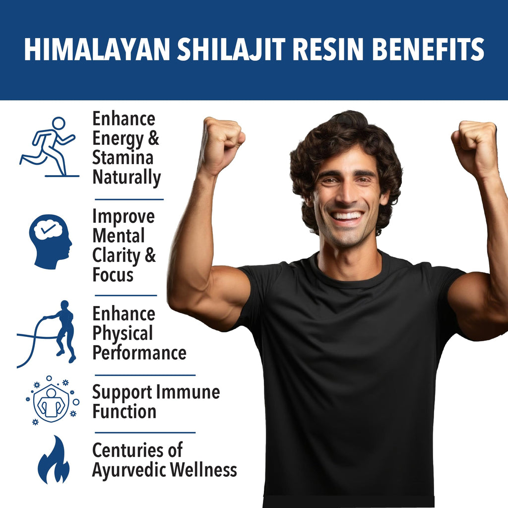 Siba Pure Himalayan Shilajit Resin 250mg – Triple Purified, 85+ Minerals & 70% Fulvic Acid