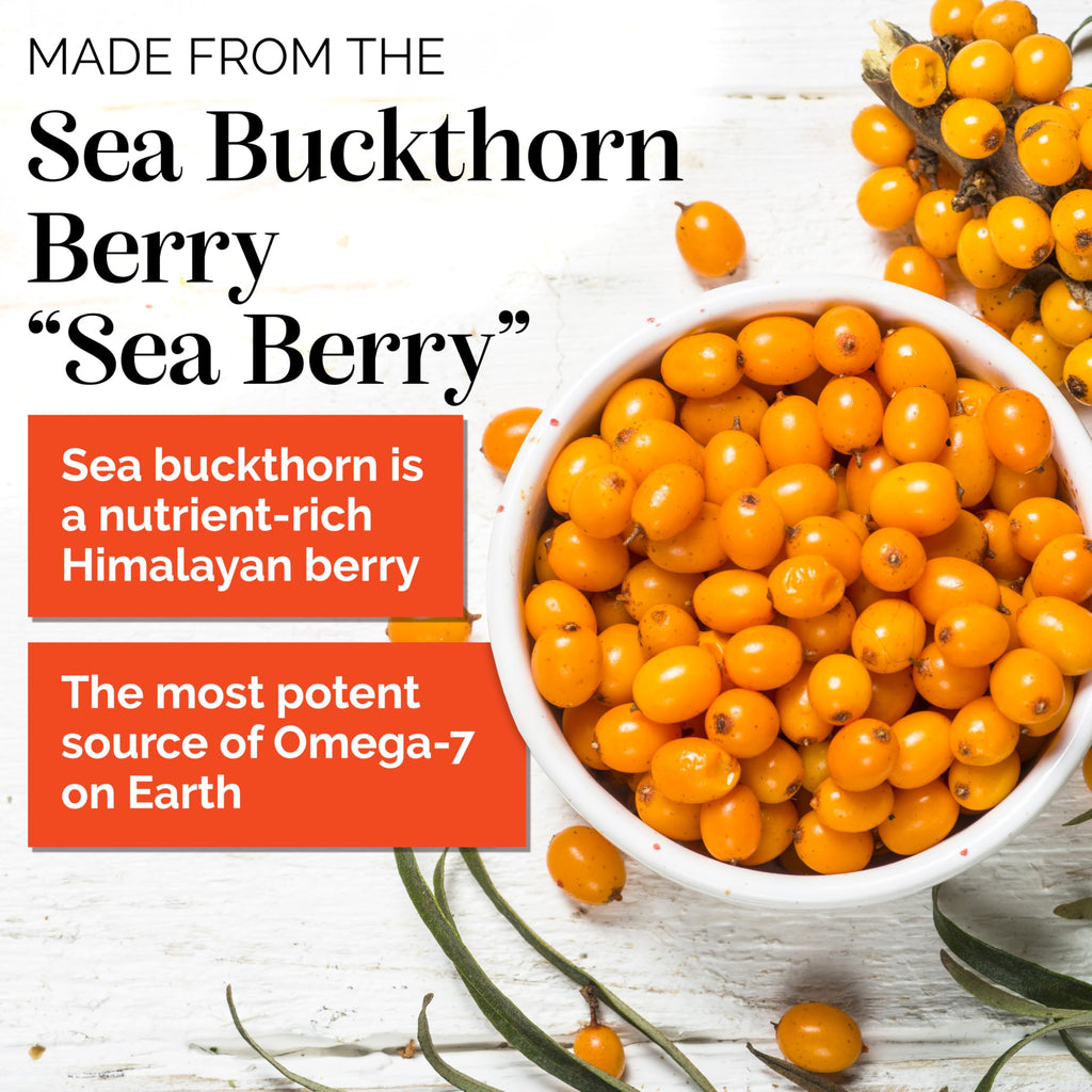 Sibu Sea Buckthorn Omega-7 Softgels – 30-Day Refill Sachet | Healthy Skin, Hair & Nails