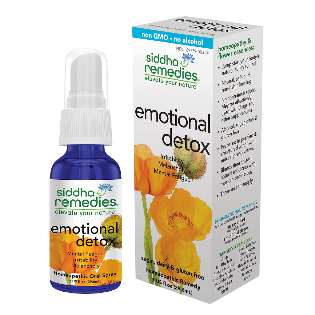 Siddha Remedies Emotional Detox Homeopathic Oral Spray for Melancholy & Fatigue
