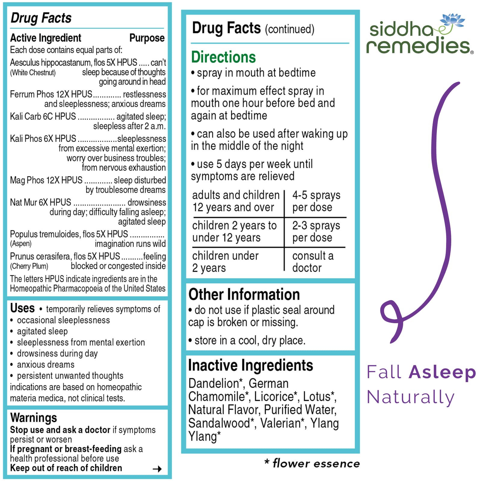 Siddha Sleep Aid Spray – Natural Sleep for Adults & Kids | Homeopathic Remedy