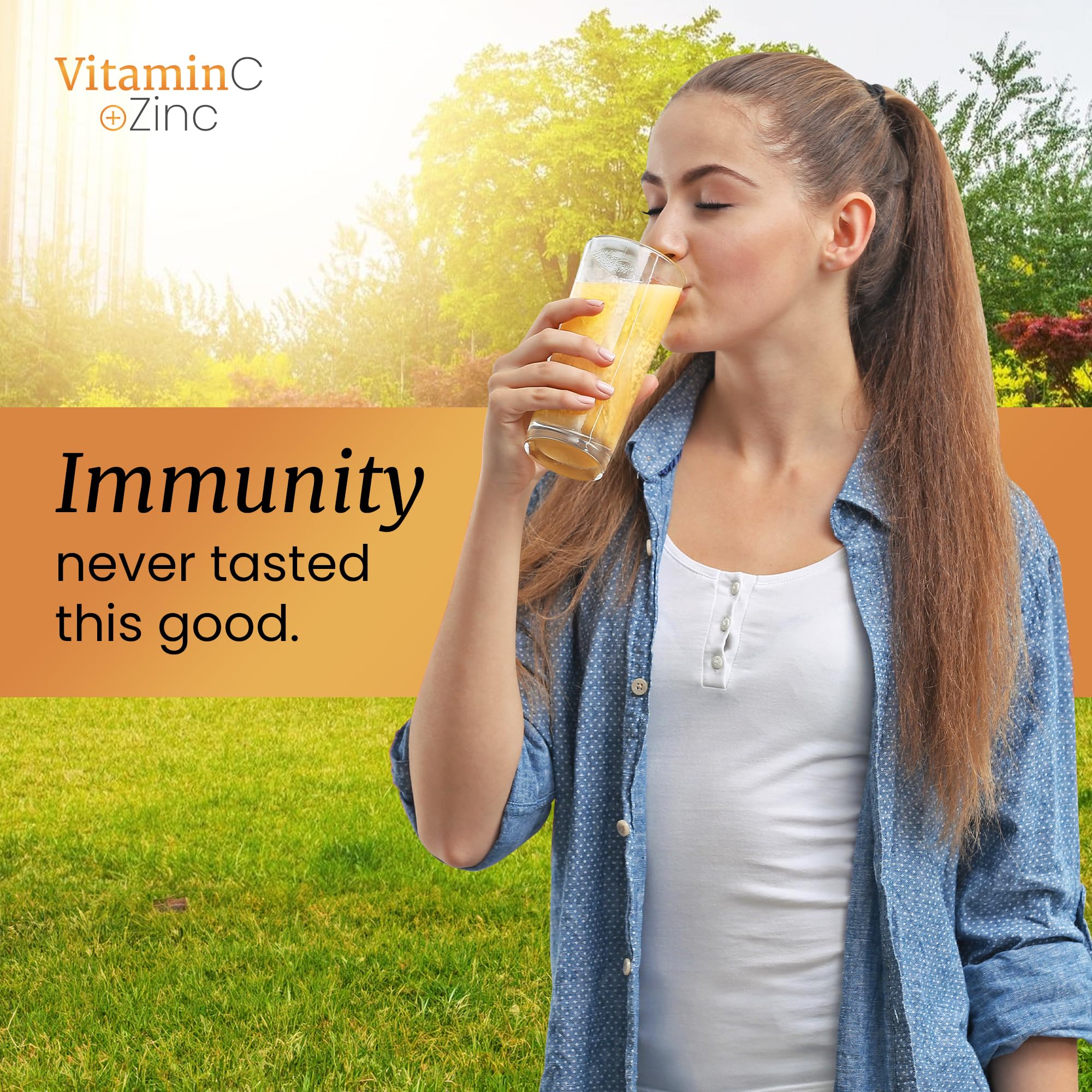 SIGNIFY NATURE Vitamin C 1000mg + Zinc - Effervescent Tablets (80CT) Sugar-Free & Vegan
