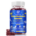 SIGNILIFE Sleep Mushroom Gummies with Reishi & Lions Mane – Natural Sleep Aid, Elderberry Flavor, Non-GMO, No Sugar, 60 Count