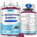 2 Pack Sijigood L-Methylfolate Gummies with Methyl B12 - Blueberry Flavor 120 Count