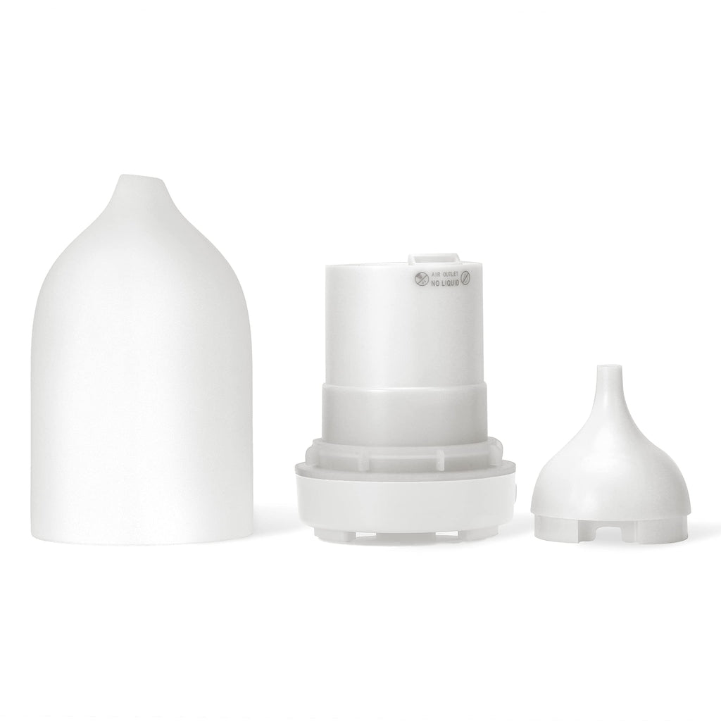 Handmade Ceramic Essential Oil Diffuser – Auto-Off, 9-Color Night Light