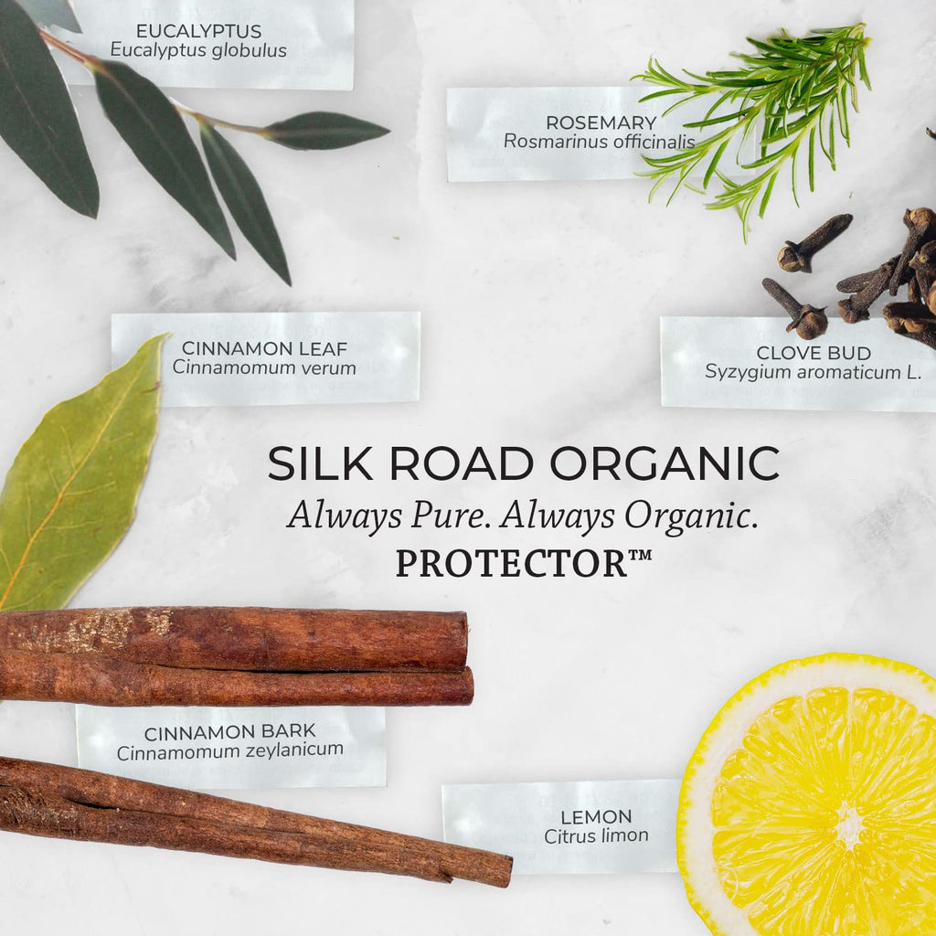 Silk Road Organic Protector Essential Oil Immunity Blend – Thieves Oil Inspired, 100% Pure USDA Organic, 10 ml Dropper