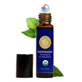 Silk Road Organic Peppermint Essential Oil Roll-On – USDA Certified, 10 ml