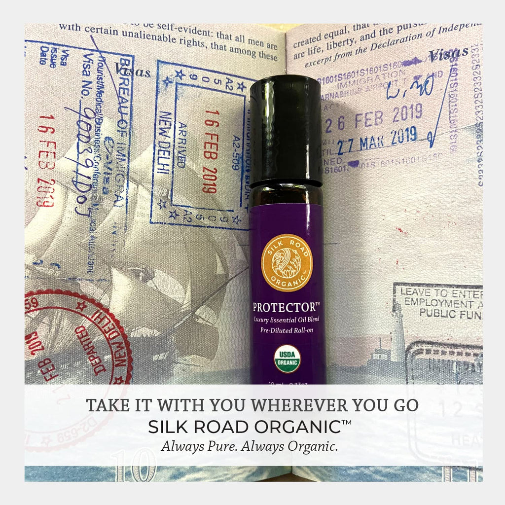 Silk Road Protector Essential Oil Roll-On – Thieves Immunity Blend, USDA Organic, 10 ml