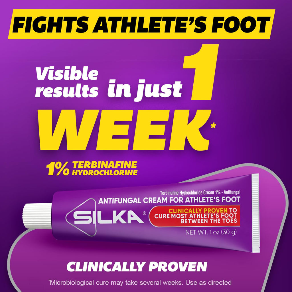 Silka Max Strength Antifungal Liquid & Cream Set – Fast Relief for Toenail Fungus, Athlete's Foot & Ringworm