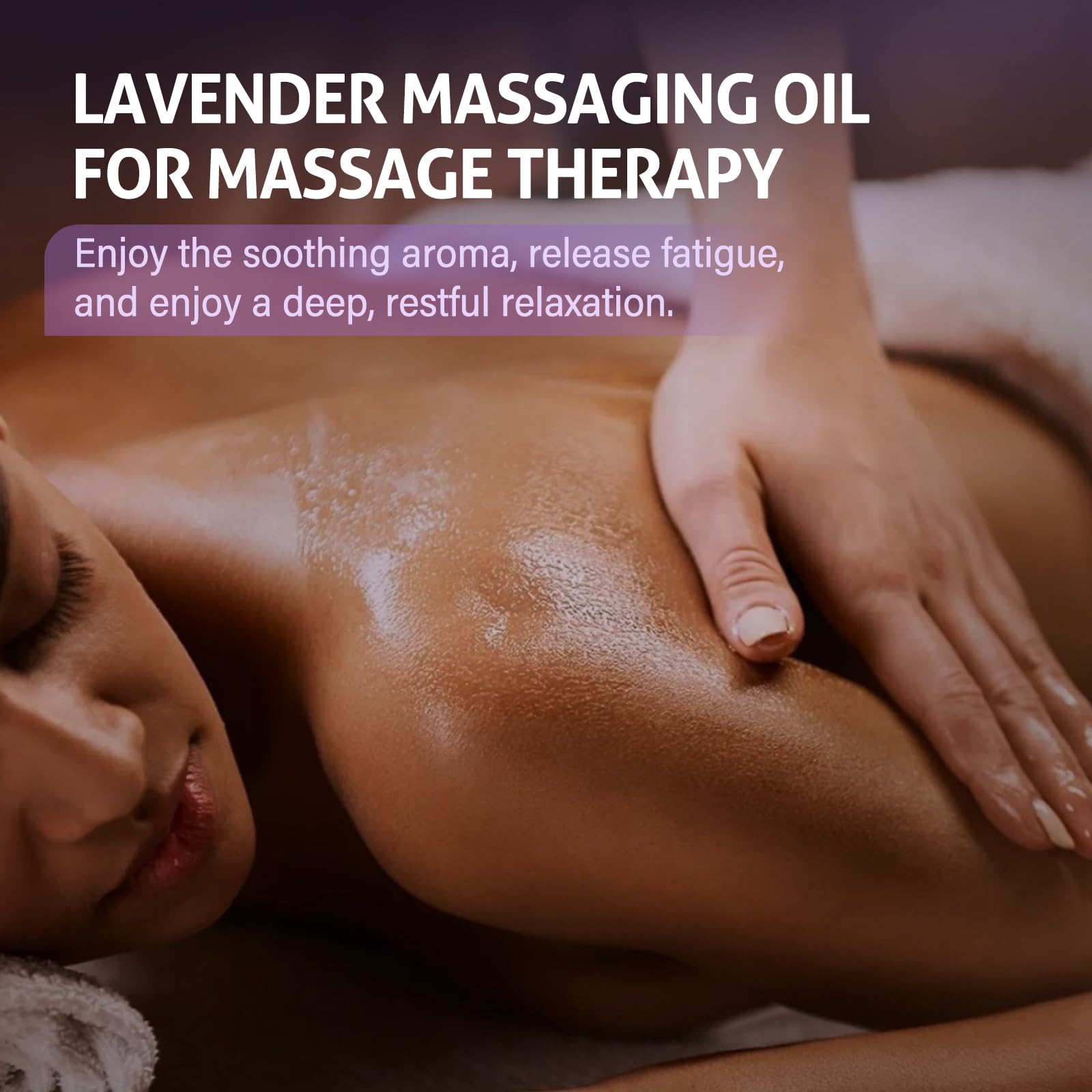 Date Night Lavender Body Massage Oil for Couples – Vegan, Smooth Glide (8 fl oz)