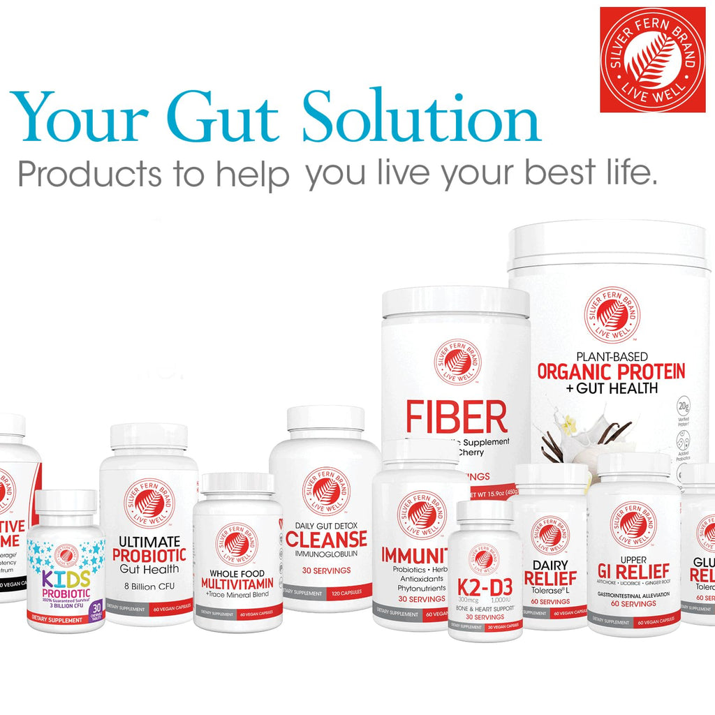 Silver Fern Cleanse – Daily Gut Support with IgG, IgA & IgM | 2 Bottles, 60 Day Supply
