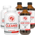 Silver Fern Ultimate Clean-Up Kit – 30 Day Cleanse Capsules & Nano Scrub Liquid, Gluten & Dairy Free, Made in USA