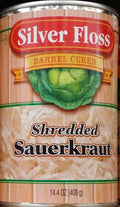 Silver Floss Barrel Cured Shredded Sauerkraut 14.4 oz (Pack of 2)