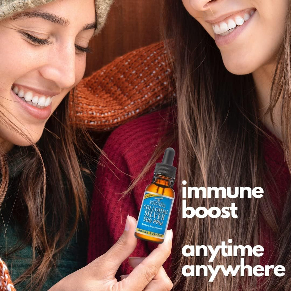 Natural Path Silver Wings: Colloidal Silver 500 ppm (1 oz) + Immune Support Plus Herbal Ointment 250 ppm (1.5 oz)