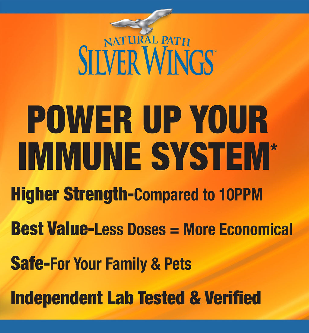 Natural Path Silver Wings: Colloidal Silver 500 ppm (1 oz) + Immune Support Plus Herbal Ointment 250 ppm (1.5 oz)