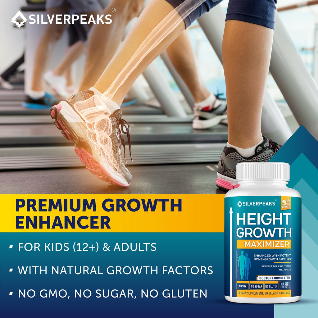 SILVERPEAKS Growth Capsules – Height Growth Maximizer with Calcium | Made in USA
