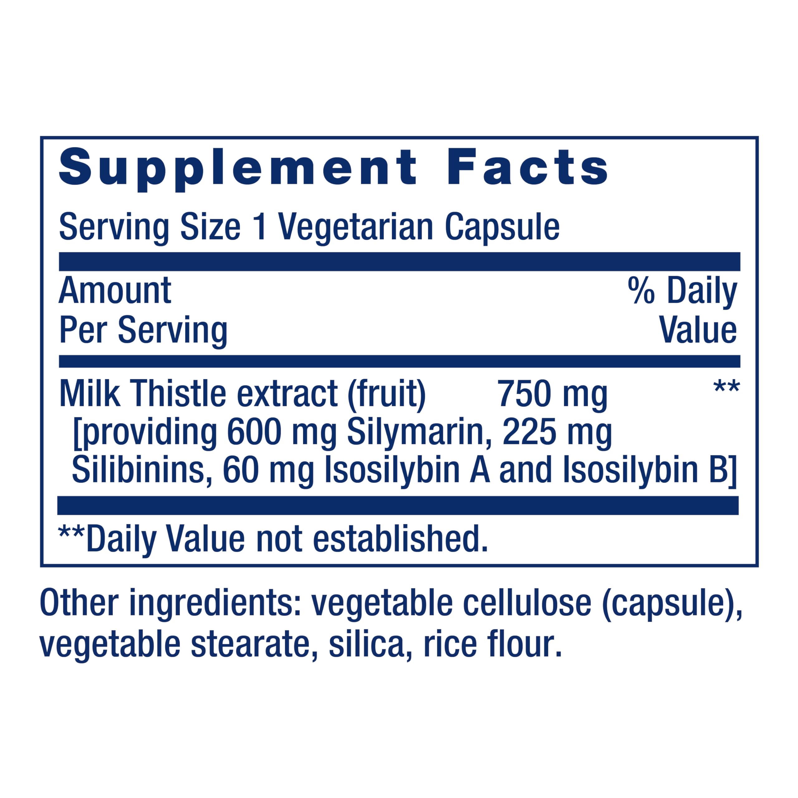 Life Extension Milk Thistle – Full-Spectrum Silymarin for Liver Health | Non-GMO, Gluten-Free, 60 Vegetarian Capsules