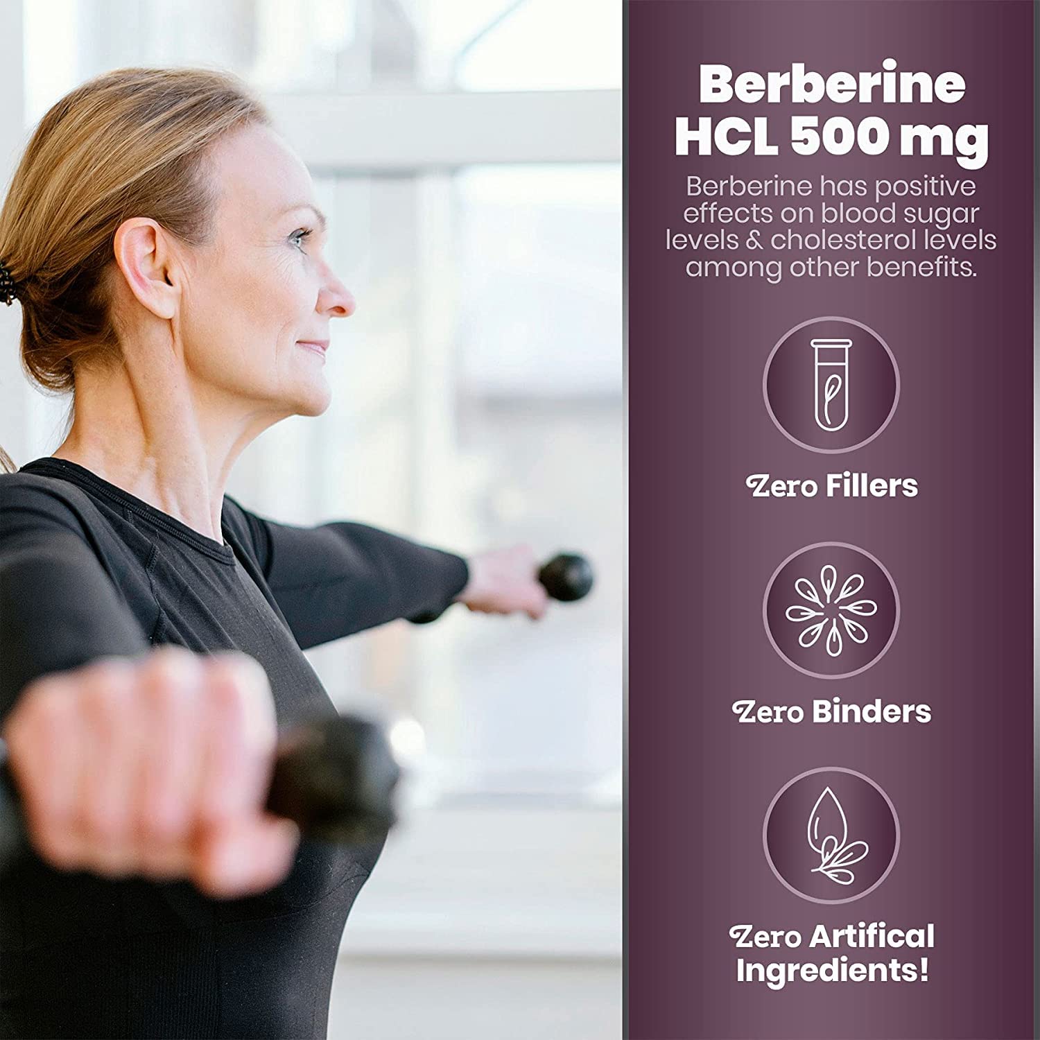 Simply Natures Pure Berberine HCl 500mg – 120 Capsules (Pack of 2) | Cardiovascular & GI Support